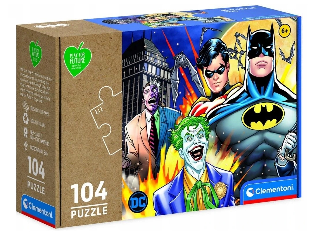 Clementoni, Puzzle Play For Future 104: Batman (27526)