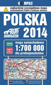 Polska 2014 Mapa samochodowa dla profesjonalistów 1:700 000