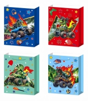 Torebka prezentowa L Pojazdy dinozaury