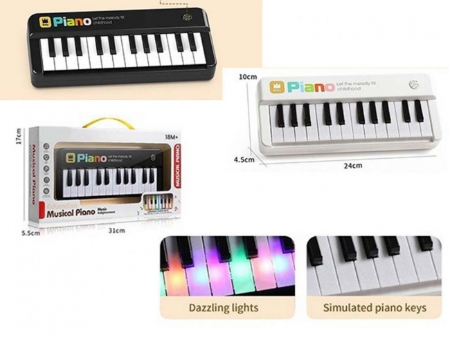 Muzyczny keyboard światło dźwięk MIX