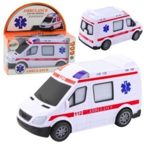Ambulans na baterie ze światłem i dźwiękiem