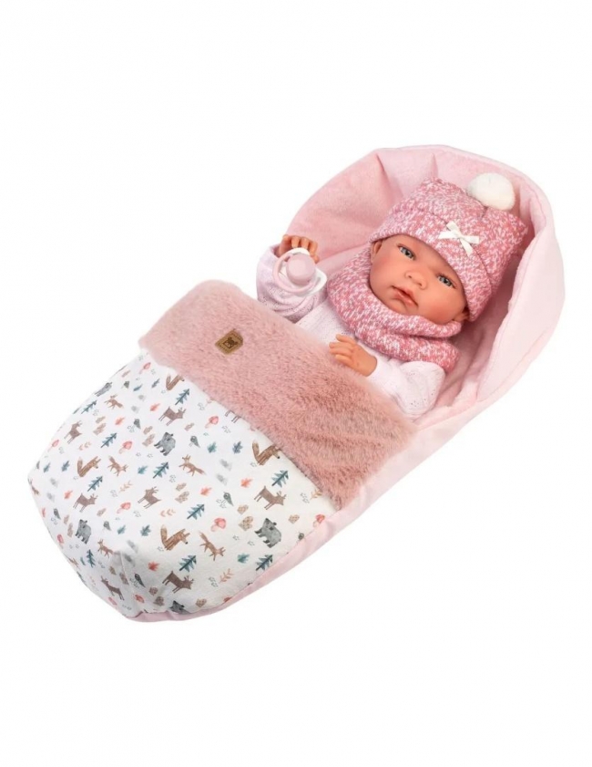 <img src='https://webimage.pl/pics/267/8/d8426265738267.jpg' style='height:440px' /> Lalka Nica w różowym śpiworku