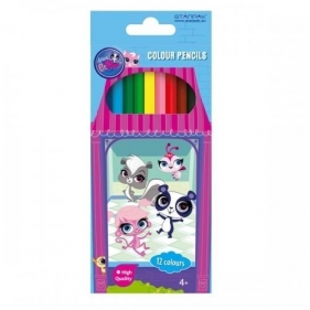 Kredki ołówkowe 12 kolorów Littlest Pet Shop