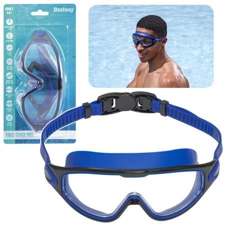 <img src='https://webimage.pl/pics/268/2/d5907990212268.jpg' style='height:440px' /> Okulary do pływania regulowane czarno-niebieskie