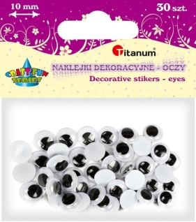 Oczka dekoracyjne samoprzylepne 10mm (307625) (Uszkodzone opakowanie)