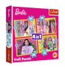 Puzzle 4w1 Wesoły świat Barbie