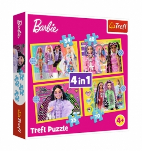 Puzzle 4w1 Wesoły świat Barbie