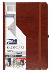 Kalendarz 2025 A5 dzienny Jazz brązowy
