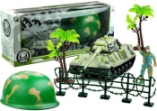 Duży Zestaw Militarny Wojsko Hełm Czołg + 17 Elementów