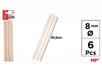 Patyczki drewniane kreatywne-okrągłe 6szt