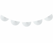 Girlanda papierowa W&C Wachlarze biała 300cm