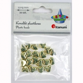Koraliki plastikowe lustrzane serca 12x9mm 20szt