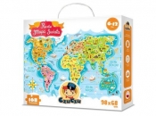 CzuCzu Puzzle Mapa świata 168 (Uszkodzone opakowanie)