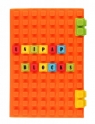 Notes silikonowy A5/100k Unipap Blocks w linię - pomarańczowy