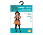 Strój dla dzieci Pomarańczowa Czarownica r.120/130