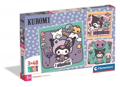 <img src='https://webimage.pl/pics/271/0/d8005125250271.jpg' style='height:440px' /> Puzzle 3x48 Super kolor Kuromi