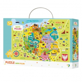 Puzzle - Mapa Polski, 100 el.