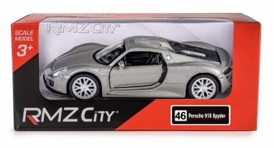 <img src='https://webimage.pl/pics/271/1/d5905422111271.jpg' style='height:440px' /> RMZ City Porsche 918 Spyder srebrny w skali 1:32