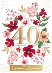 Karnet urodziny 40 - .