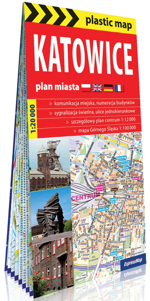 Katowice foliowany plan miasta 1:20 000