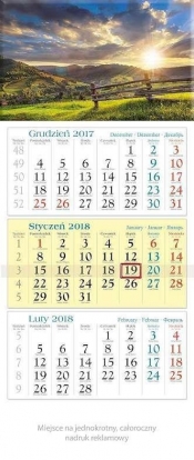 Kalendarz trójdzielny 2018 - Góry KT7