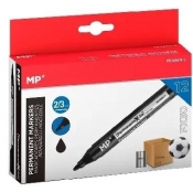 Marker permanentny 2,0/3,0mm czarny (12szt)