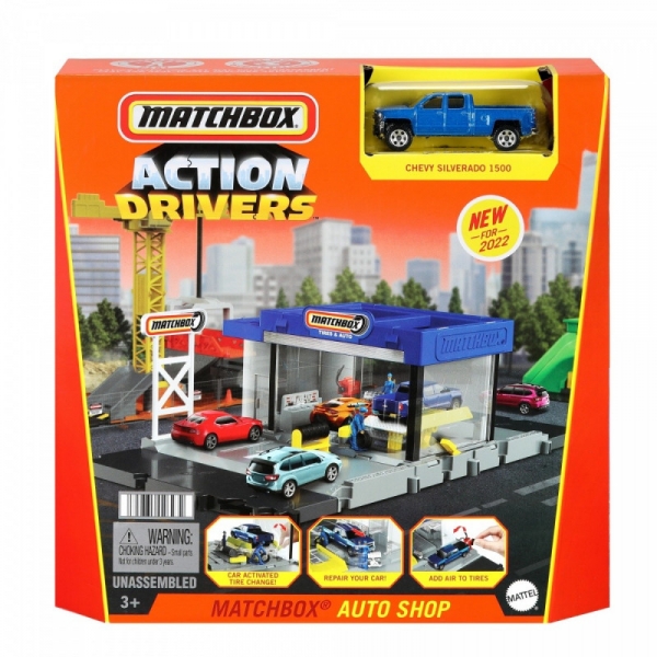 Matchbox Prawdziwe przygody Warsztat samochodowy Zestaw (GVY82/HDL34)