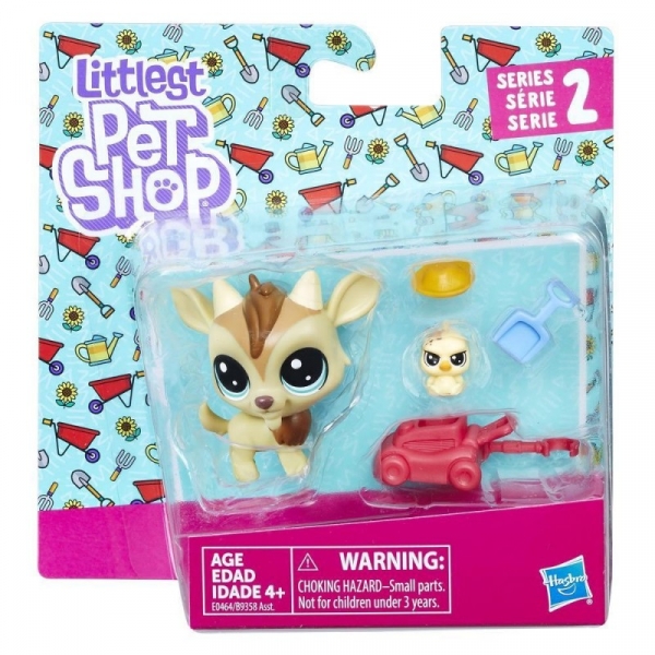 Figurki Littlest Pet Shop Para zwierzaków Quincy Goatee & Chickles Scrapper (B9358/E0464)