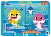 Trefl, Puzzle ramkowe Baby 2w1: Wesołe Rekiny (80027)