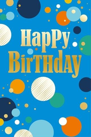 Karnet Urodziny - Birthday Dots