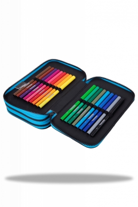 Coolpack, Piórnik potrójny z wyposażeniem Jumper 3 - Game Over Gradient Blue (F067008)