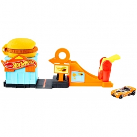 Hot Wheels City: Kaskaderska burgerownia - Mały zestaw (FRH28/GPD09)