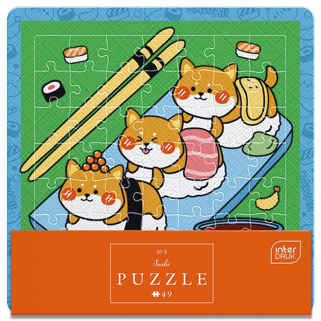 Puzzle w ramce 49: Cute 3 - Sushi