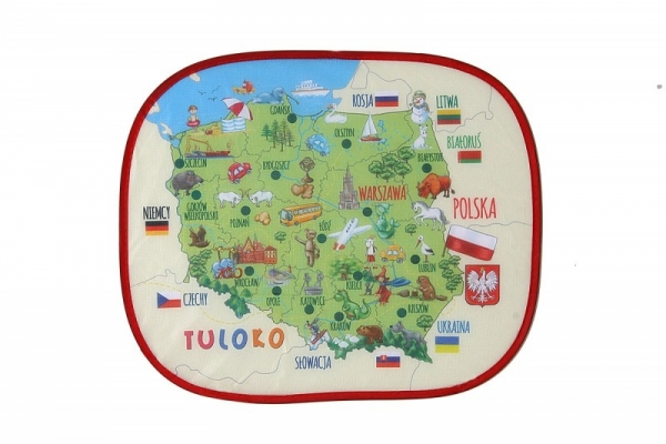 Osłonka przeciwsłoneczna z mapą Polski (3273)
