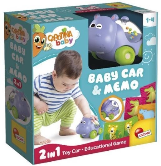 Samochodzik hipopotam i gra pamięciowa - Carotina Baby (304-102273)