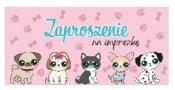 Zaproszenie pieski z kopertami 5szt