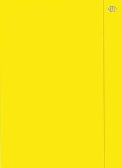 Teczka z gumką A4+ Fluo żółta (10szt)