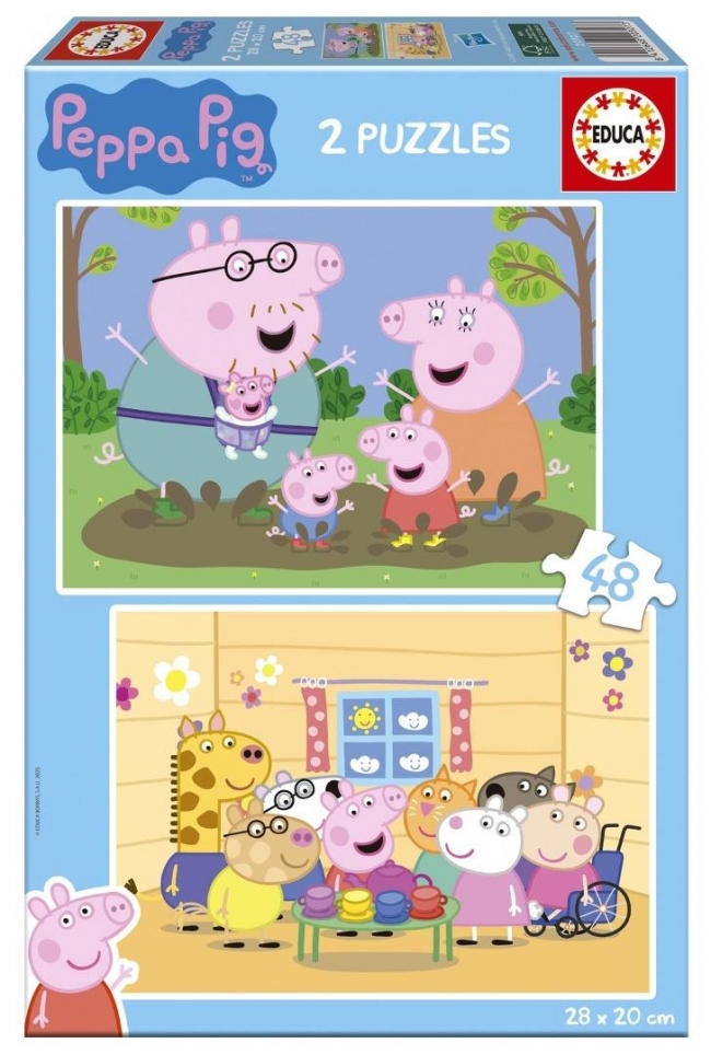 Puzzle 2x48el Świnka Peppa