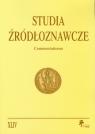 Studia źródłoznawcze tom XLIV