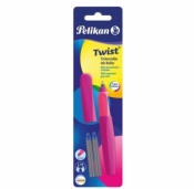 Pióro kulkowe Twist neon śliwkowe + 2 naboje