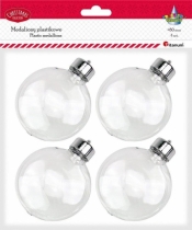 Bombki plastikowe kule 8cm 4szt