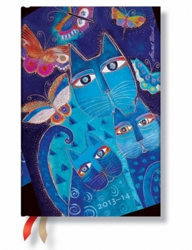 Kalendarz 2015 Blue Cats & Butterflies Mini Horizontal - <br />