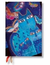 Kalendarz 2015 Blue Cats & Butterflies Mini Horizontal - <br />