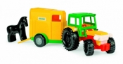 Traktor z przyczepą na konia 38 cm w folii (35001a)