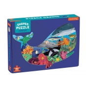 Mudpuppy, Puzzle konturowe 300: Życie oceanu - Wieloryb (MP57273)