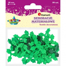 Dekoracje materiałowe, 50 szt. - liście (361958)