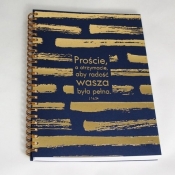 Mój dziennik złocony Granatowy - Proście
