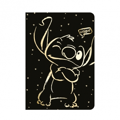 <img src='https://webimage.pl/pics/274/6/d5903686396274.jpg' style='height:440px' /> Zeszyt A5 60 k. kratka Disney Gold Stitch wzór 3