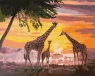 Malowanie po numerach - Rodzina żyraf 40x50cm