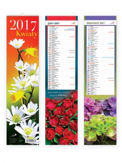 Kalendarz 2017 ścienny - Kwiaty